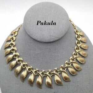 Pakula Gold Plated Necklace, Mid-century Modern, 1960s Vintage Jewelry